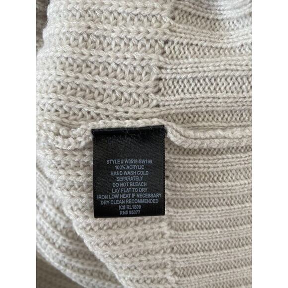 Sanctuary Womens Gray Loose Knit Open Back Crew Neck Sweater NWT Size Large - Picture 9 of 11